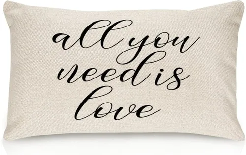 Miniatura 40 de Better When We are Together - Fundas de almohada lumbar de 12 x 20 pulgadas con citas divertidas de algodón y lino para sofá, decoración de sala