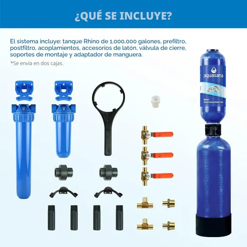 Miniatura 4 de Sistema de filtración de agua Aquasana Chloramines para toda la casa, Azul, EQ-1000-AMZN