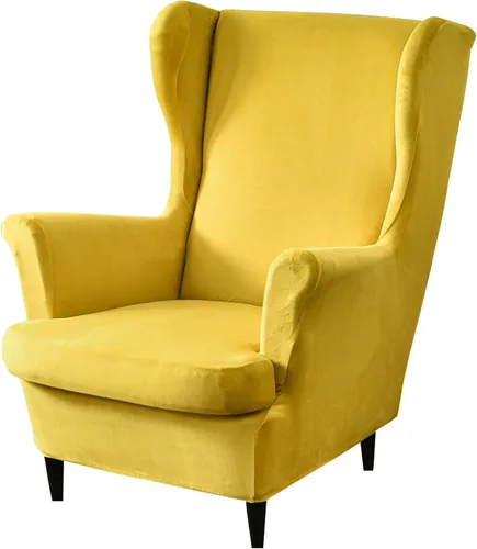 Miniatura 34 de GULI Wingback - Funda para silla de 2 piezas, fundas para silla de sillón, fundas de elastano para sofá, protector de muebles, lavable a máquina