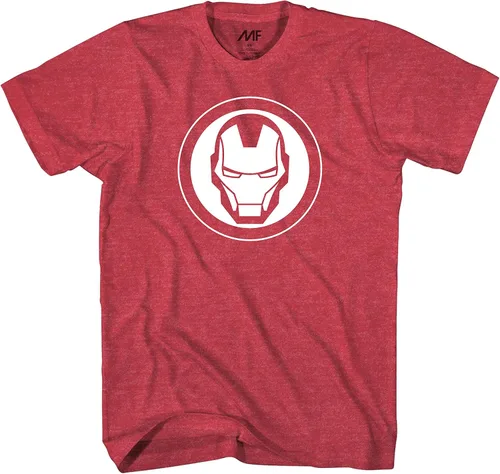 Miniatura 2 de Marvel Avengers Iron Man Mask Logo Endgame camiseta para hombre