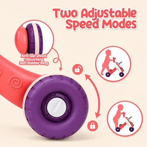 Miniatura 5 de CUTE STONE Andador para bebé para niños y niñas, 2 en 1 Andador de sentarse a pararse con centro de actividades, juguete para caminar de bebé