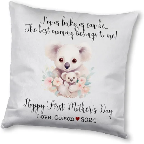 Miniatura 15 de Happy Mother's Day Koala Design, First Mother's Day Custom Pillowcase, Personalized Mother's Day Pillowcase, Gift for Mom, Home Decor