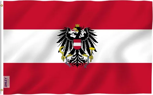 Miniatura 7 de ANLEY Fly Breeze - Bandera de Austria de 3 x 5 pies, color vivo y a prueba de decoloración, cabecera de lona y doble costura, banderas