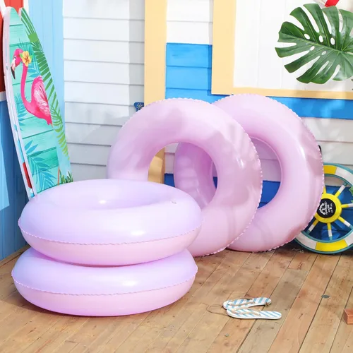 Miniatura 3 de 4 flotadores inflables de piscina para niños y adultos, tubos interiores pastel, macarrones, anillos de piscina, flotadores para cumpleaños, playa