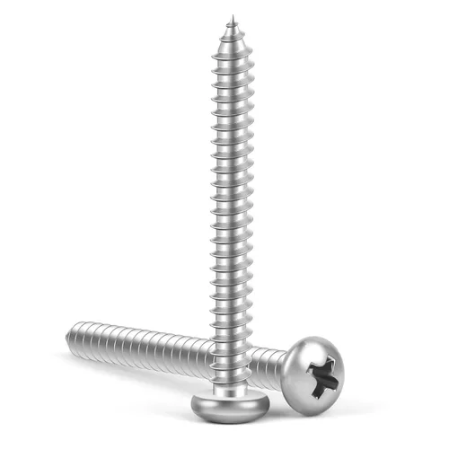 Miniatura 15 de Tornillos autorroscantes #4 x 1 de cabeza de sartén Tornillos para chapa metálica y madera, óxido negro, acero inoxidable 304 18-8, 100 piezas