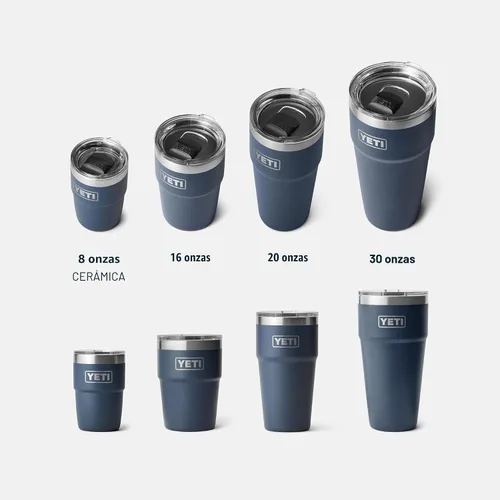 Miniatura 7 de YETI Rambler Taza de café aislada de 8 onzas con tapa, taza de café apilable de doble pared aislada al vacío, forro de cerámica DuraSip, diseño apto