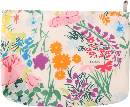 Bolsa de maquillaje de viaje con cremallera, diseño de impresión de moda, bolsa de cosméticos espaciosa también puede bolsas organizadoras, Color