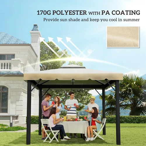Miniatura 6 de Outsunny - Reemplazo de toldo para gazebo de 10 x 10 pies, cubierta superior con techo doble ventilado para marco Outsunny de 9.7 x 9.7 pies