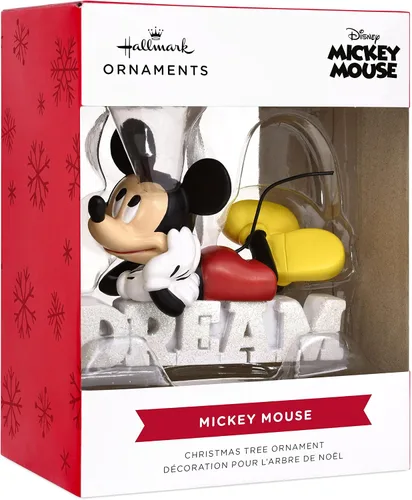 Miniatura 3 de Hallmark Disney Mickey Mouse Dream - Adorno navideño de resina (0002HCM9029)