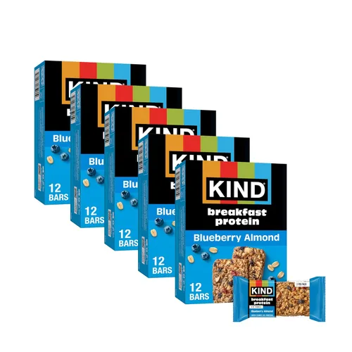 Miniatura 8 de KIND - Barras de proteína para el desayuno, mantequilla de almendras, snacks saludables, libres de gluten, con 8g de proteína, 30