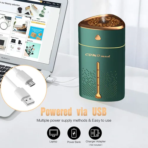 Miniatura 6 de Humidificador para el hogar, niebla fría de llenado superior de 1 litro para bebés y plantas, humidificador de escritorio USB para dormitorio