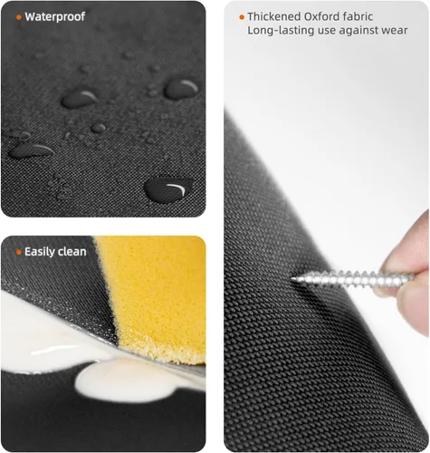 Miniatura 6 de ROMOON Clasificador de ropa resistente de 3 compartimentos, cesta con forro extraíble y ruedas, organizador que ahorra espacio para lavandería, Negro