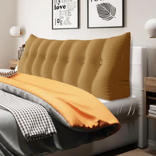 Miniatura 37 de Almohada de cuña gruesa de 14 libras tamaño King para cabecero, posicionador de cuerpo, almohada de lectura triangular para sentarse en la cama