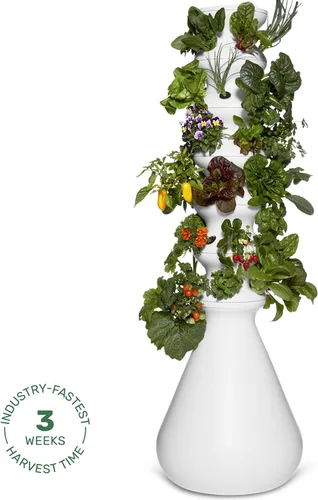 Miniatura 10 de Kit de inicio Farmstand con anillos luminosos y 18 créditos para plántulas Pequeño kit de sistema de cultivo hidropónico Torre de maceta