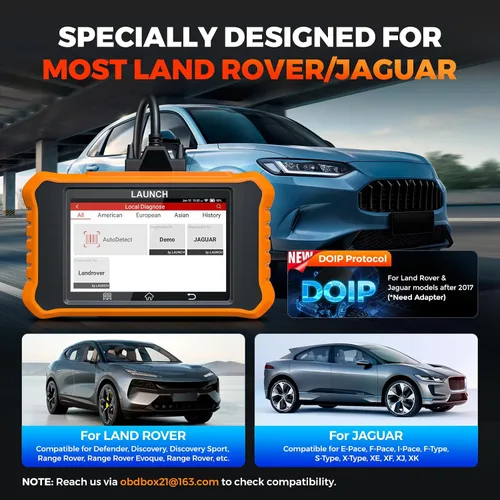 Miniatura 9 de LAUNCH Creader Elite V3.0 para escáner Land Rover Jaguar OBD2, herramienta de diagnóstico bidireccional de sistemas completos 2026, CAN-FD y DOIP