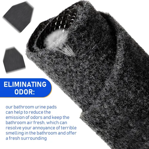 Miniatura 5 de Nuanchu Paquete de 6 tapetes para orinario para hombres, antideslizantes, para uso comercial, altamente absorbentes, almohadillas de baño para baño