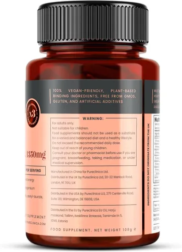 Miniatura 8 de Complejo de magnesio de doble fuerza para todo el cuerpo 1350 mg x 90 comprimidos - 247 mg de magnesio elemental - 6 formas superiores para soporte
