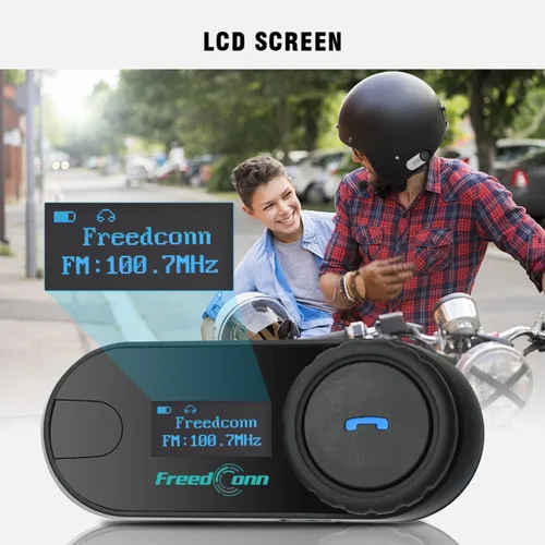 Miniatura 4 de FreedConn TCOM-SC - Auriculares de comunicación con Bluetooth para casco de motociclista, Negro