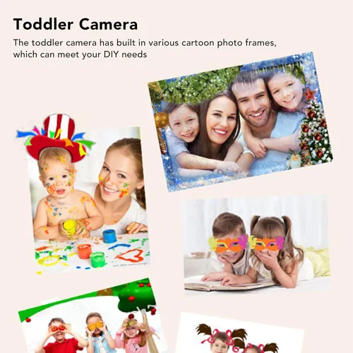 Miniatura 3 de Cámara para niños, cámara de video digital con pantalla de 2.0 pulgadas, carga USB, 400 mAh, portátil, juguete para niños y niñas, regalo