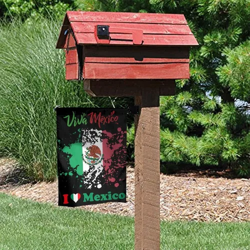 Miniatura 4 de Bandera de la amistad de Estados Unidos y México de 12 x 18 pulgadas, bandera vertical de doble cara para jardín, para interiores y exteriores