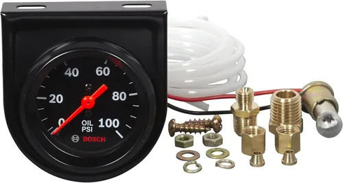Miniatura 2 de Bosch SP0F000052 - Manómetro de presión de aceite mecánico Style Line de 2 pulgadas (cara del dial negra, bisel negro)