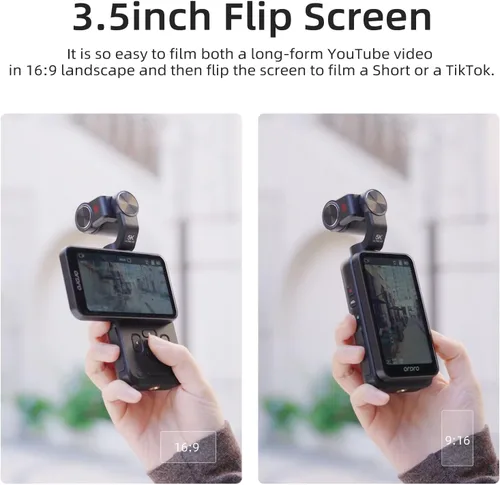 Miniatura 4 de ORDRO M5 Cámara de Mano con Estabilización de 3 Ejes, Cámara de Video Camcorder de 5K para Vlogs de YouTube, Pantalla Táctil Giratoria de 3.5