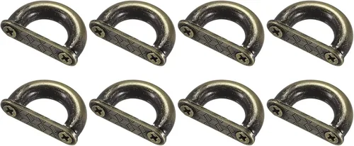 Miniatura 10 de uxcell Hebilla de puente de arco, conector de anillo en D de metal, grillete para colgar bolsas, correa de bolso, bricolaje y manualidades Tono