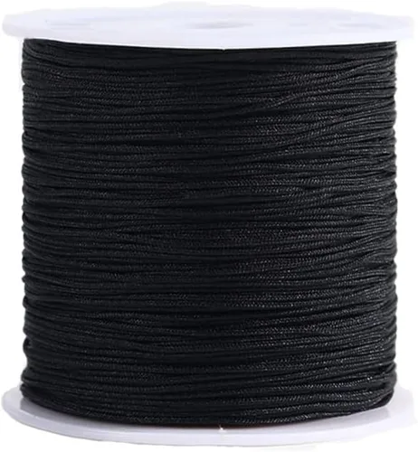 Miniatura 25 de Cordón de nailon de 0.020 in, hilo de ajuste para nudos chinos, collares, joyería, macramé, cuentas, pulseras de 150 yardas (azul)