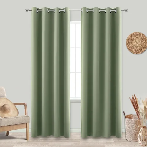 Miniatura 54 de Cortinas opacas de 72 pulgadas extra anchas para dormitorio, puerta corrediza de vidrio y patio, 2 paneles con ojales para oscurecer ventana grande