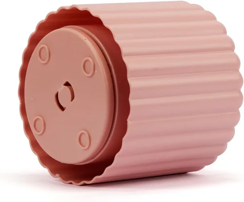 Miniatura 6 de Vaso giratorio de 360 grados para brochas de maquillaje, lindo organizador de brochas rosa, soporte extraíble de 7 ranuras giratorio para brochas