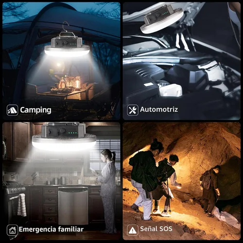 Miniatura 5 de Linternas de camping LED transparentes portátiles recargables, luz impermeable para exteriores con 5000 lm, linternas colgantes súper brillantes