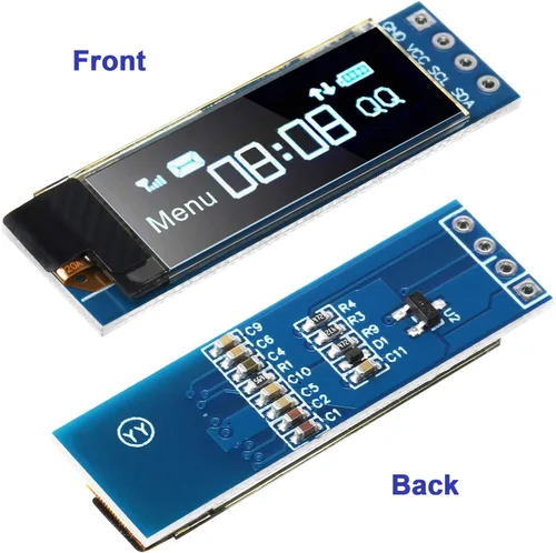 Miniatura 6 de Frienda Módulo de pantalla I2C de 5 piezas de 0.91 pulgadas I2C OLED Módulo de pantalla I2C Controlador de pantalla OLED DC 3.3V a 5V