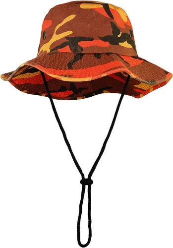 Miniatura 19 de Sombreros de ala ancha para senderismo, pesca, safari, Boonie, 100% algodón, protección solar UV, para hombres y mujeres, actividades al aire libre