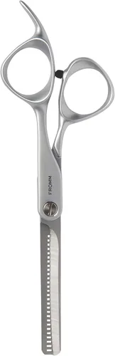 Miniatura 6 de Fromm Tijeras de corte de cabello extra suaves de 6.25 pulgadas para cabello húmedo y seco en acero japonés plateado mate con hoja biselada
