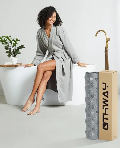 Miniatura 7 de OTHWAY Alfombrilla de baño sin ventosa: tapete de baño extra largo de 39 x 16 pulgadas, perfecto para bañeras ordinarias o reacabadas │Hecho de goma
