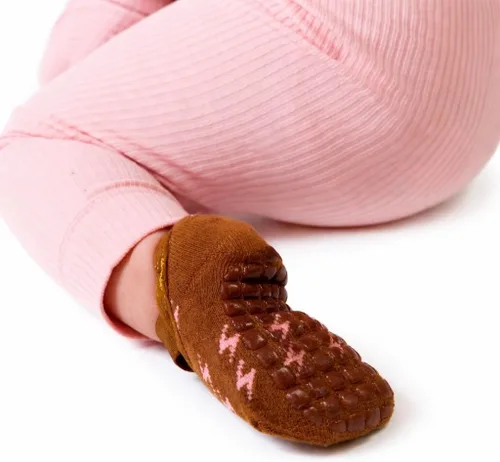Miniatura 12 de Calcetines para caminar para bebés, caja de regalo, calcetines con pinzas antideslizantes antideslizantes 2 pares para niños y niñas de 6 a 24