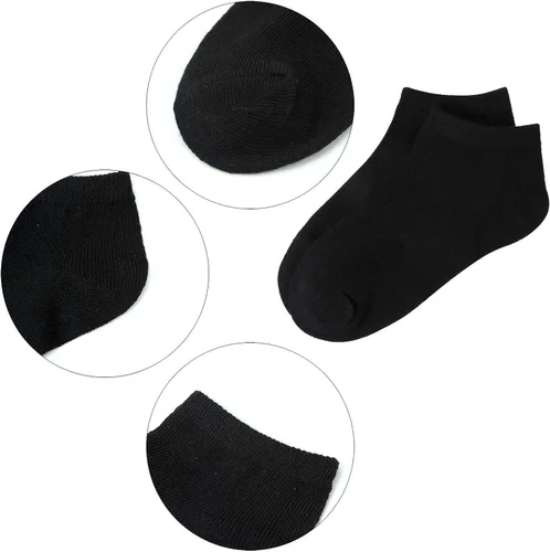 Miniatura 6 de Cooraby 15 pares de calcetines de corte bajo para niños y adolescentes calcetines de tobillo para niños grandes o niñas