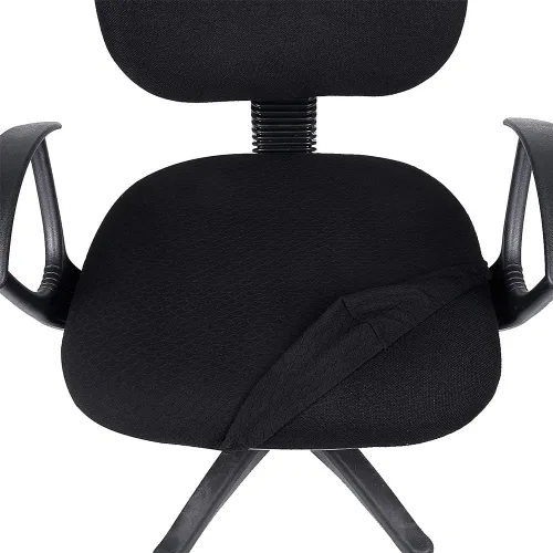 Miniatura 4 de Smiry - Fundas de asiento elásticas para silla de oficina con diseño jacquard, desmontables, lavables, antipolvo, protectores para cojines de silla