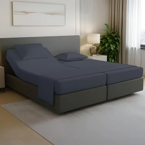 Miniatura 10 de SGI bedding Juego de sábanas tamaño matrimonial de lujo de 4 piezas, 100% viscosa de bambú cultivada orgánicamente, ultra suave, refrescante