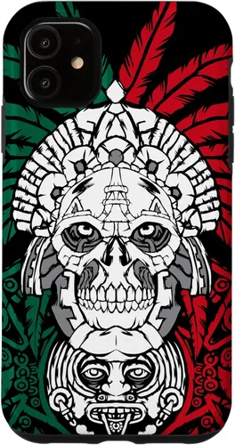 Miniatura 8 de iPhone 11 Pro Max Aztec Warrior Skull - Ancestros mexicanos - Funda de raíces mexicanas