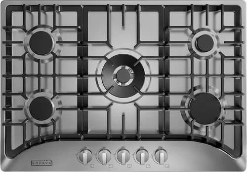 Empava - Anafe de gas de 30 pulgadas con 5 quemadores de clase mundial fabricados en Italia SABAF, convertible a GLP/GN, ideal para cocinas de RV,