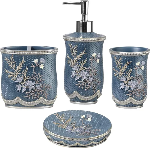 Miniatura 21 de Zahari Home Capri - Juego de toallas de baño de 3 piezas, toalla de baño, toalla de mano y toalla facial, decoración moderna, hermoso diseño único