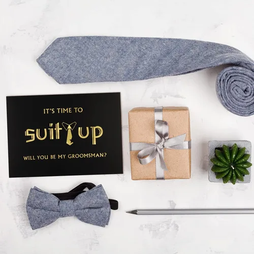Miniatura 6 de Zonon 8 tarjetas de propuesta de padrinos de boda, 7 Will You Be My Groomsman y 1 tarjeta de padrino de boda con sobres de 5 x 7 pulgadas, ideal