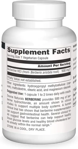 Miniatura 3 de Source Naturals Cápsula Vegetal de Berberina, para Apoyo Gastrointestinal* - 30 Cápsulas Vegetarianas