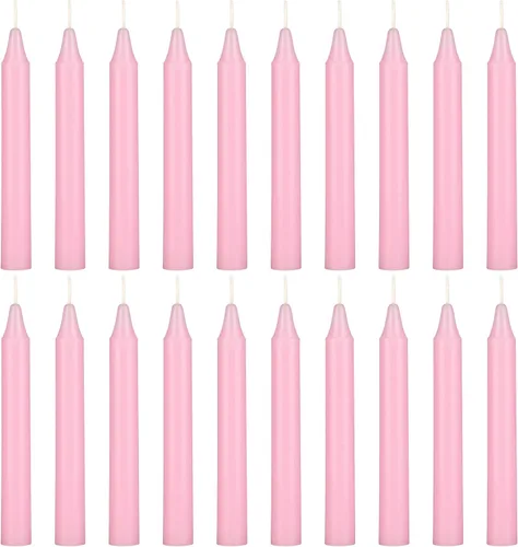Miniatura 36 de SRG 40 mini velas cónicas color azul claro sin perfume, 4 pulgadas de alto x 1/2 pulgada de diámetro, ideal para lanzar campanadas, rituales