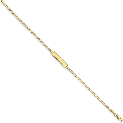 Miniatura 2 de ICE CARATS 14k Yellow Gold Baby Figaro Id Bracelet Fine Jewelry For Women Gifts For Her