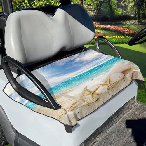 Miniatura 13 de Fundas de asiento de carrito de golf, mantas para carrito de golf, fundas de asiento de toalla para la mayoría de carritos de golf de 2 asientos