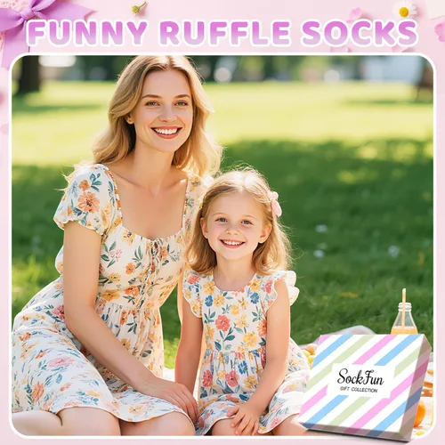 Miniatura 7 de sockfun Calcetines con volantes para bebé, calcetines de encaje con volantes para niños pequeños y niñas