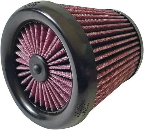 K&N Filtro de aire universal X-Stream con abrazadera: alto rendimiento, Premium, Filtro de repuesto: Diámetro de la brida: 2.4375 pulgadas, Altura