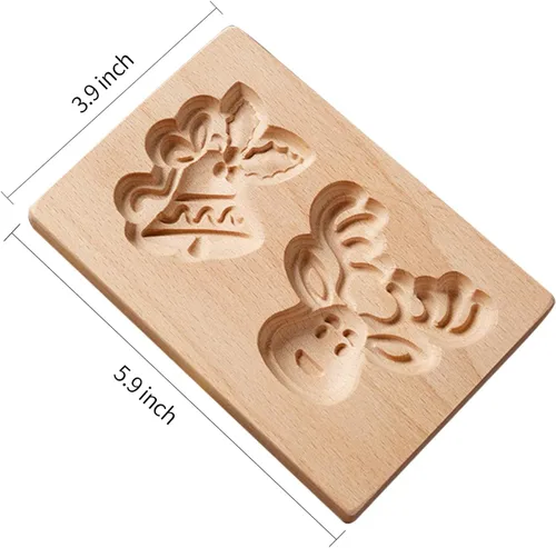 Miniatura 4 de Molde de Galletas de Madera, Molde de Horneado 3D, Herramienta de Decoración de Gravura para Artesanía, Adecuado para Halloween, Acción de Gracias